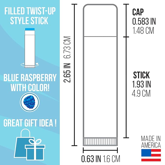 Chap-Ice | Blank Lip Balm Tubes - Filled With Various Flavors (Blue Raspberry)-VivaGrace Women