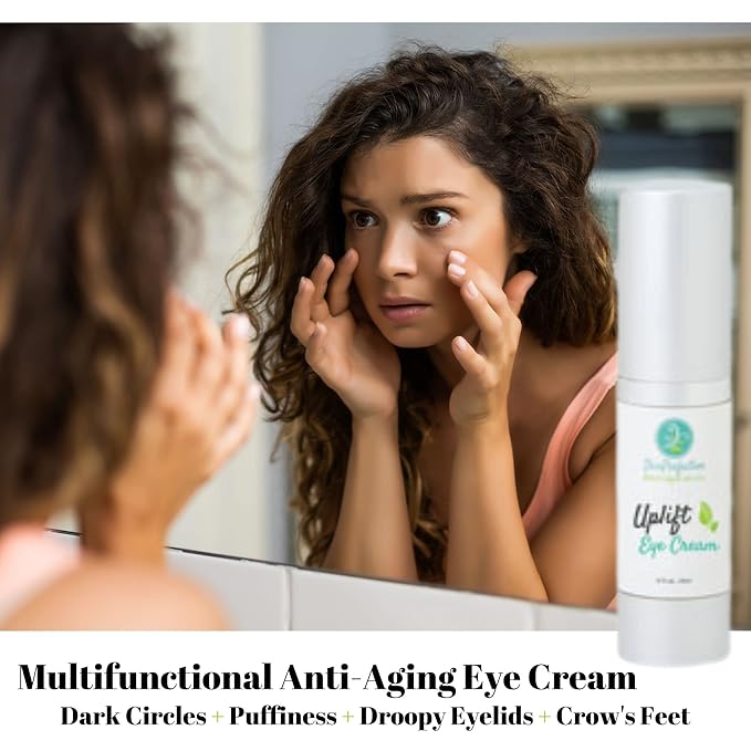 Revitalize Your Eyes: Uplift Anti-Aging Eye Cream for Dark Circles, Wrinkles & Puffiness Peptide Complex Haloxyl Lift Tighten Droopy Lids Argireline Matrixyl Pepha Tight .5 oz-VivaGrace Women