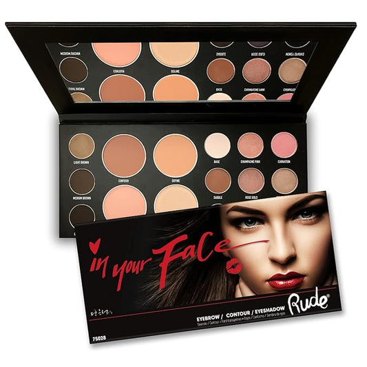 Rude Cosmetics In Your Face 3-in-1 Palette Makeup Women 0.84 oz-VivaGrace Women