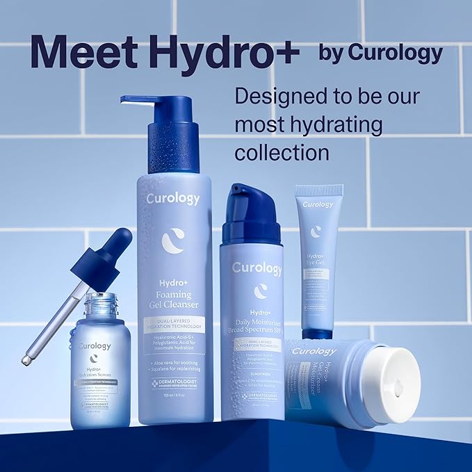 Curology Hydro+ Foaming Gel Facial Cleanser, Gentle Face Wash, Hydrating, Non-Stripping, Sensitive Skin Care, Fragrance Free, 5 fl oz