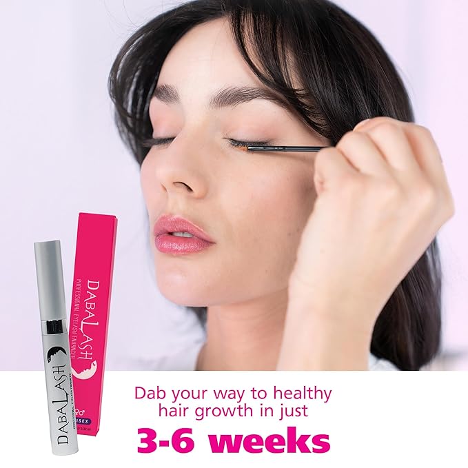 DABALASH Waterproof Combo – Professional Eyelash & Brow Growth Serum + Waterproof Mascara – Promotes the Appearance of Naturally Longer, Fuller & Thicker Lashes + Brows – 0.18 oz & 0.45 oz