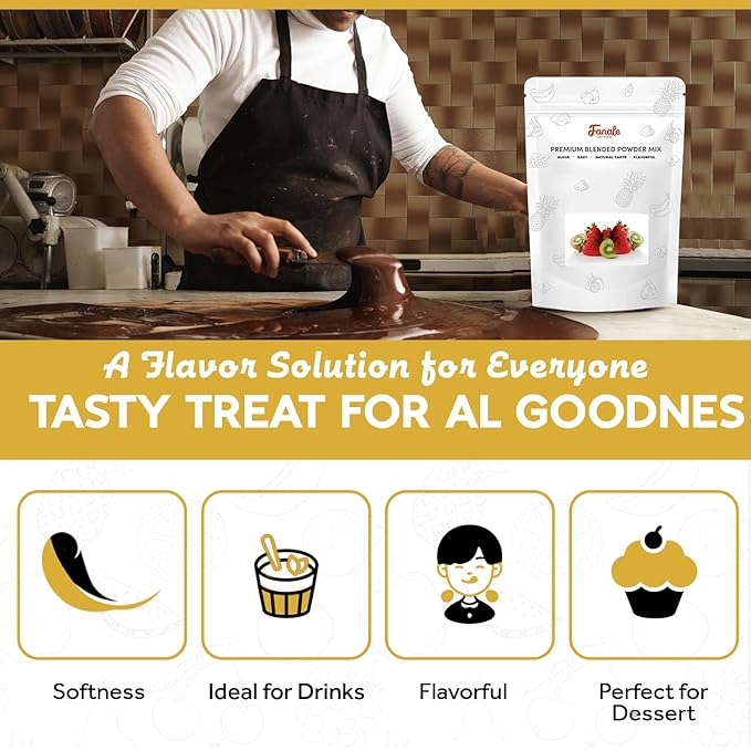 Fanale Premium Chocolate Bubble Tea Flavoring Powder | Perfect for Baking, Smoothies, Desserts and Drinks | Instant Flavoring Powder for Boba Milk Tea - 2.2 Pounds (Pack of 1)-VivaGrace Women