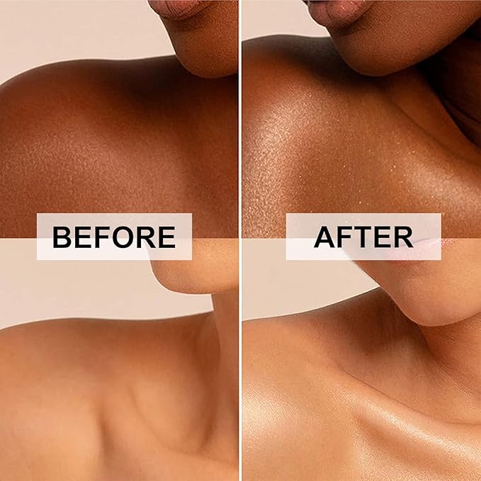 Body Shimmer Oil Liquid Illuminator Highlighter Waterproof Long Lasting Moisturizing Bronze Luminizer Glow For Face (Glistening Bronze, Body Oil)