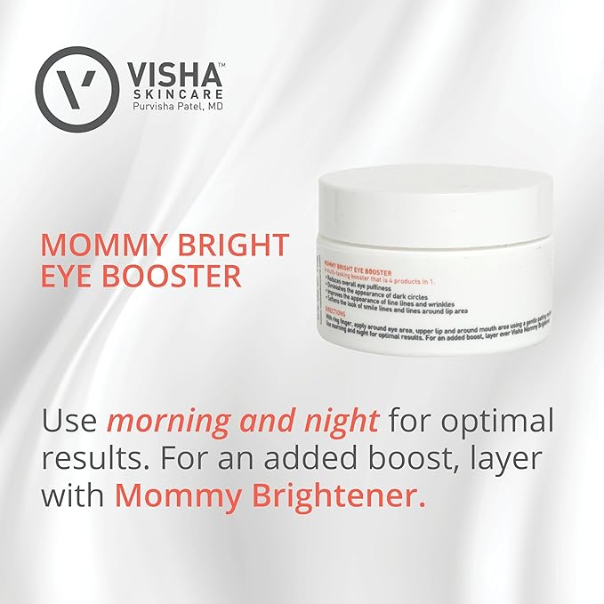 Skincare Mommy Bright Eye Booster 4 in 1 Cream for Dark Circles and Puffiness Under Eyes, Fine Lines and Wrinkles Eye Cream, Safe to Use During Pregnancy and Nursing 0.5oz-VivaGrace Women