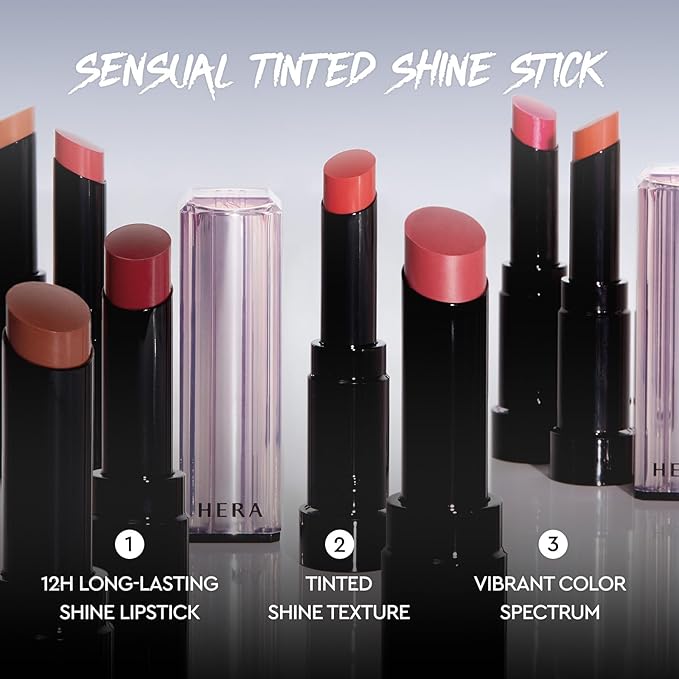 HERA Sensual Tinted Shine Stick 3.5g #430 TOO BEIGE | 12HR Long-lasting Lipstick, Sheer & Buildable Lip Tint Stain, Hydrating Formula with Vitamin E, Smooth Finish and Luxurious Korean Makeup-VivaGrace Women