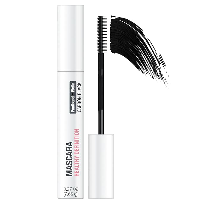 Neutrogena Healthy Definition Mascara - Defines, Lifts, Curls, Lengthens & Volumizes Lashes - Dual-Sided Comb + Brush for Natural Application - Carbon Black, 0.27 oz