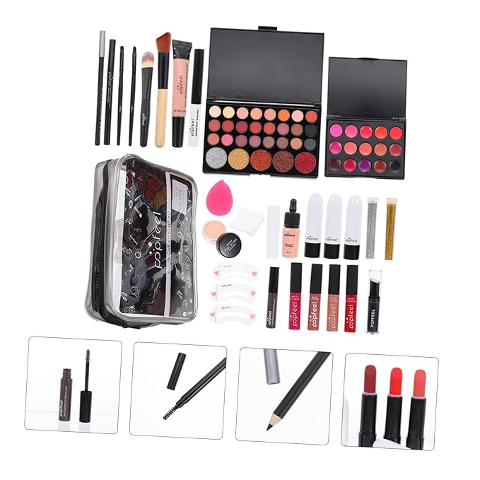 1 Set women's makeup set Eyebrow Pencil All-in-one Makeup Kit Makeup Multi- Makeup Kit Professional Foundation Cosmetics Supplies One-piece student mascara-VivaGrace Women