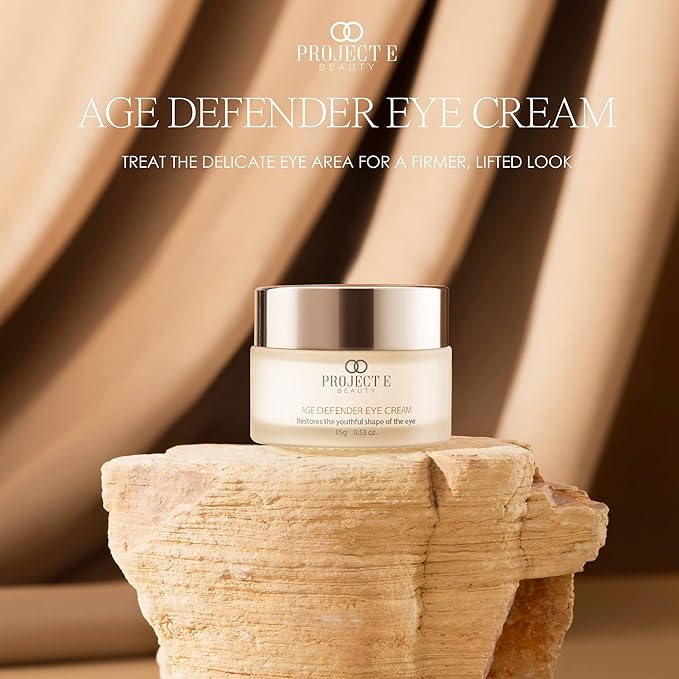 Project E Beauty Age Defender Eye Cream Brightens & Smooths Under Eyes | Reduce Puffiness, Lines & Dark Circles | Anti-Aging & Hydrating | Wrinkle Smoothing Eye Cream Treatment | 15g-VivaGrace Women