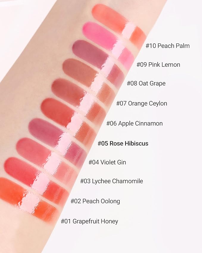 THESAEM Saemmy's Ade Shot Tint - Korean Lip Titnt, Water Gel Lip Stain with Plump Glowy Moisturizing Finish, Buildable Radiant Gloss, Long-Lasting Comfort, 0.1 fl.oz. (05 Rose Hibiscus)-VivaGrace Women