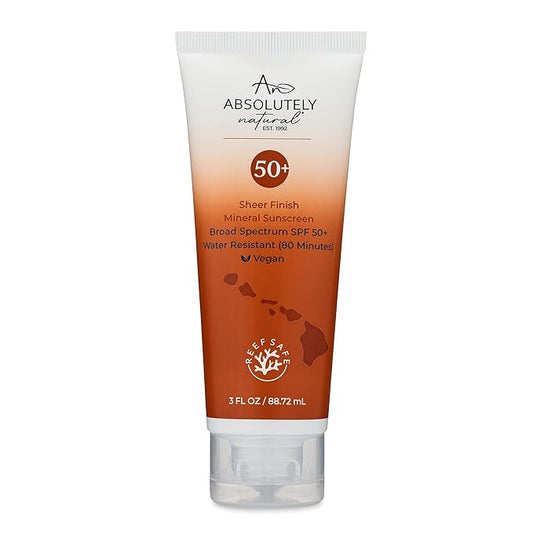 SPF 50+ Mineral Sunscreen Lotion - Anti-Aging Sunblock for Body & Face, Made with Rose Hips, Aloe, Zinc Oxide and Other Cruelty Free and Reef Safe Ingredients - Made in USA-VivaGrace Women