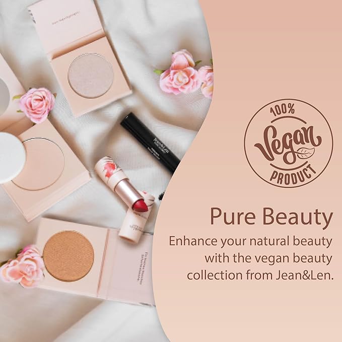 Pure 2in1 Compact Powder Feather Light 01 Ivory by Jean&Len, for a flawless transition and natural look, lasts 24 hours, with organic ingredients, vegan-VivaGrace Women