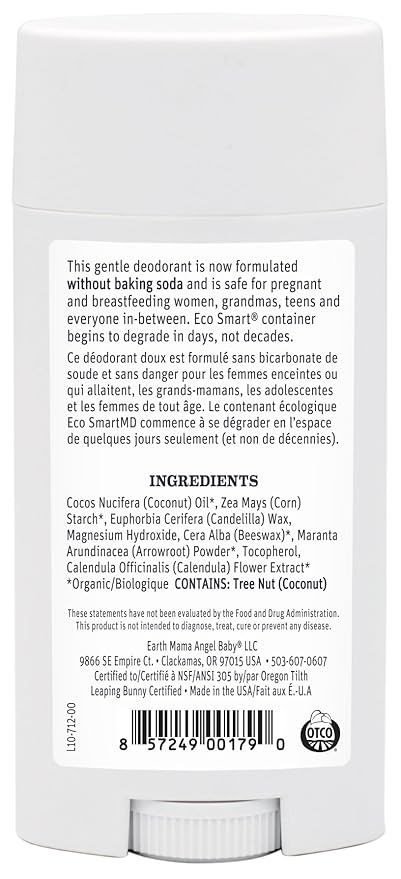 Earth Mama Simply Non-Scents Deodorant | Fragrance-free + Safe for Sensitive Skin, Pregnancy and Breastfeeding, Contains Organic Calendula and Coconut Oil, No Baking Soda or Aluminum, 2.65-Ounce-VivaGrace Women