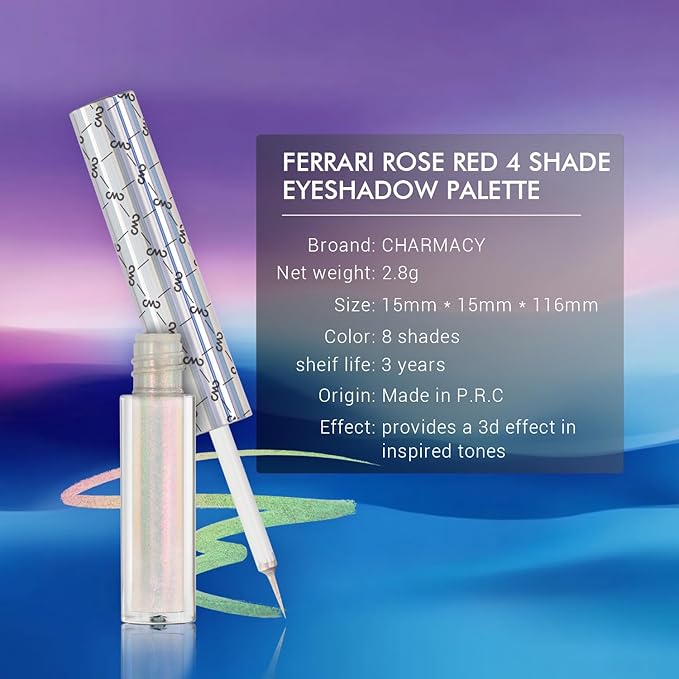 CHARMACY Multichrome Liquid Eyeliner, Glitter Chameleon Liquid Eyeshadow Eyeliner Makeup,High Pigmented with Waterproof &Smudge Proof Formula,Longwearing,Ultra-Fine Tip,PALE PINK YELLOW 908-VivaGrace Women