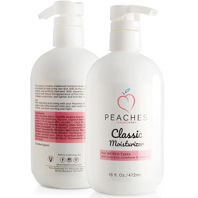 Hydrating Vegan Moisturizer with Vitamin E, Gotu Kola, and Pineapple – Age-Defying Face Cream for All Skin Types – Classic Moisturizer (16 oz)-VivaGrace Women