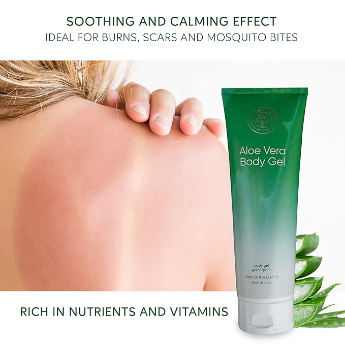L’EUDINE Aloe Vera Gel - 8Fl Oz - Natural Aloe Gel for Skin Care - Premium Aloe for Sunburn Relief, Burns, and After Sun Care - Aloe Gel for Face, Body - Aloe Vera for Scar Treatment-VivaGrace Women