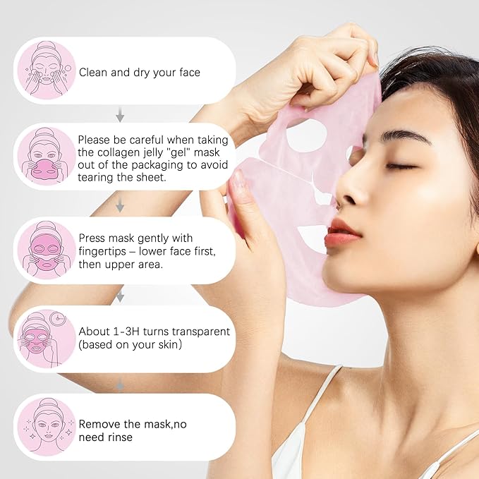 ISTON 4-in-1 Bio-Collagen Real Deep Mask Set -Plump Sagging Skin,Deep Hydration,Soothe & Repair,Nourish & Firm, Overnight Hydrogel Mask for All Skin Type-VivaGrace Women