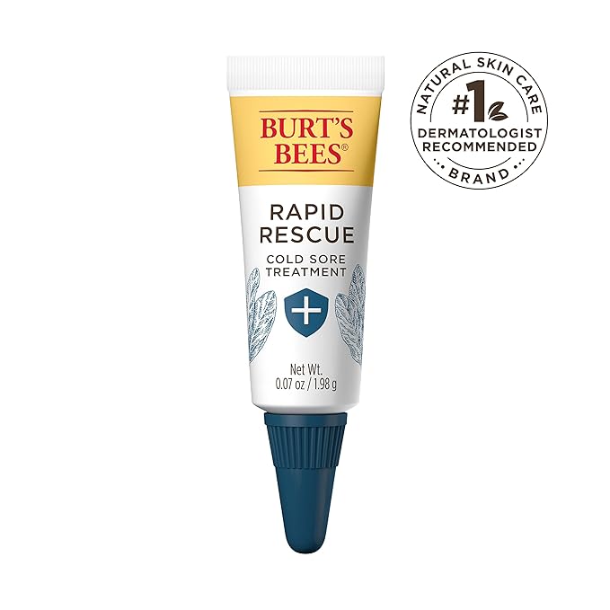 Burt's Bees Cold Sore Treatment and Medicated Lip Balm, College Back to School Dorm Essentials, With Menthol and Eucalyptus Oil, Natural Origin Skincare, 2 Tubes, 0.07 oz./0.15 oz.-VivaGrace Women