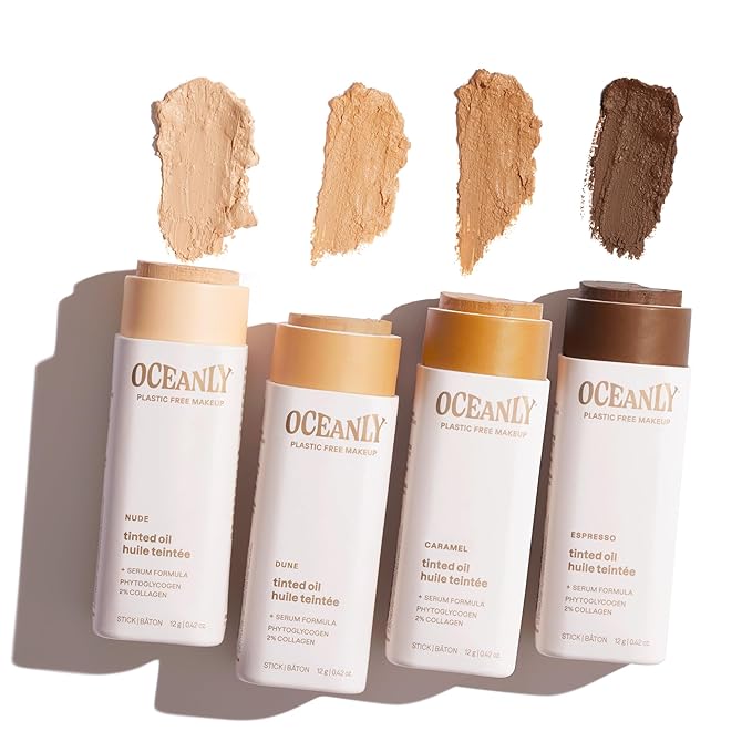 ATTITUDE Oceanly Light Coverage Face Tinted Oil Stick, EWG Verified, Titanium Dioxide-Free, Vegan & Cruelty-Free Tinted Moisturizer, Plastic-Free, Dune, 0.42 Ounces-VivaGrace Women