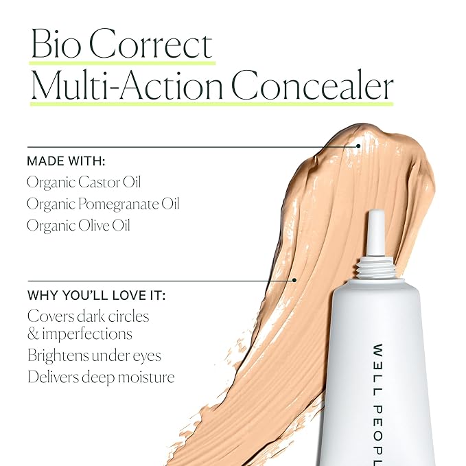 Well People Bio Correct Concealer, Full-coverage, Nourishing Liquid Concealer For Concealing & Correcting, Hydrating Formula, Vegan & Cruelty-free, 4W-VivaGrace Women