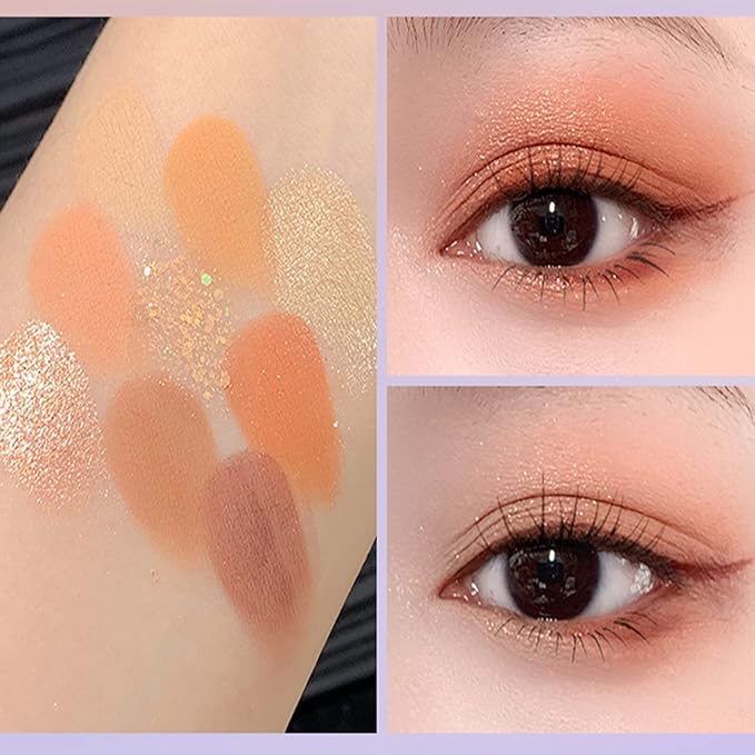 Violet Fairy 9 Color Eyeshadow Palette, Warm Neutrals (03)-VivaGrace Women