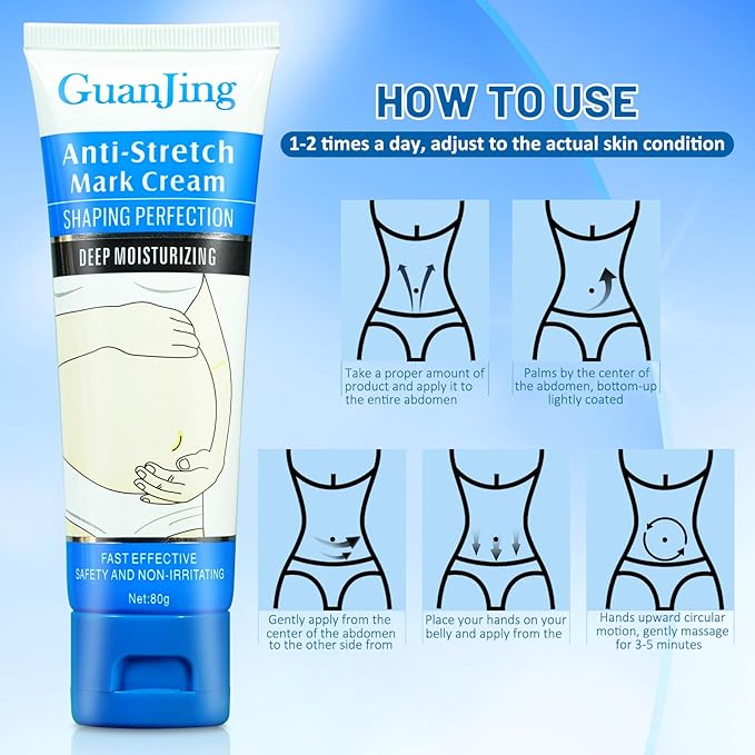 Stretch Mark Removal, Stretch Mark Cream for Pregnancy, Scar Removal Cream Deep Stretch Mark Removal, Belly Butter for Pregnant Women To Prevent And Repair Maternity Stretch Marks Scar 2.82 Oz-VivaGrace Women