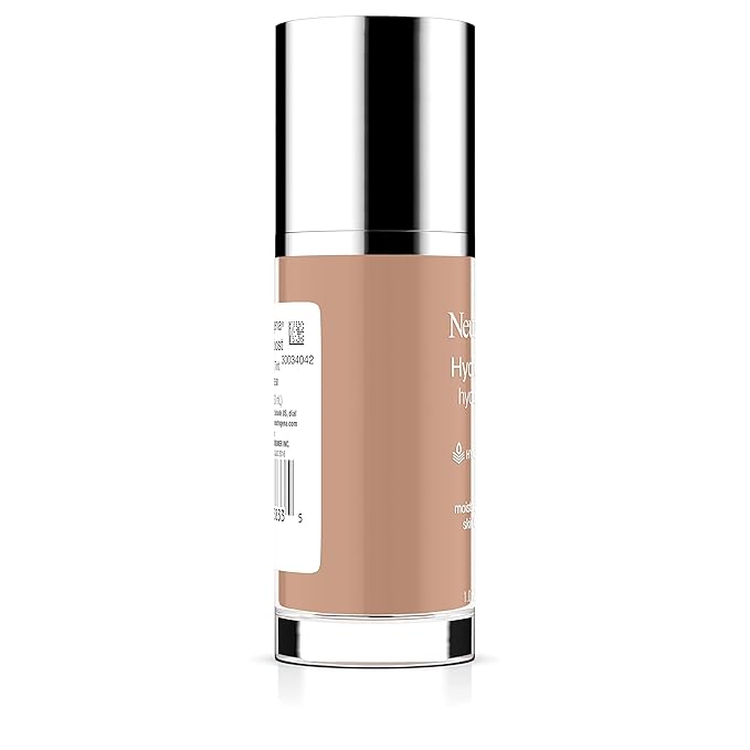 Neutrogena Hydro Boost Hydrating Tint Foundation Makeup for Dry Skin, with Hyaluronic Acid, Lightweight Oil-Free Water Gel, Non-Comedogenic, 50 Soft Beige, 1.0 fl. oz-VivaGrace Women