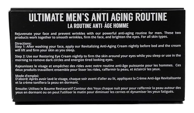Brickell Men's Ultimate Anti-Aging Routine, Anti-Wrinkle, Night Face Cream and Eye Cream to Reduce Puffiness, Wrinkles, Dark Circles, Under Eye Bags, Natural and Organic, Unscented-VivaGrace Women