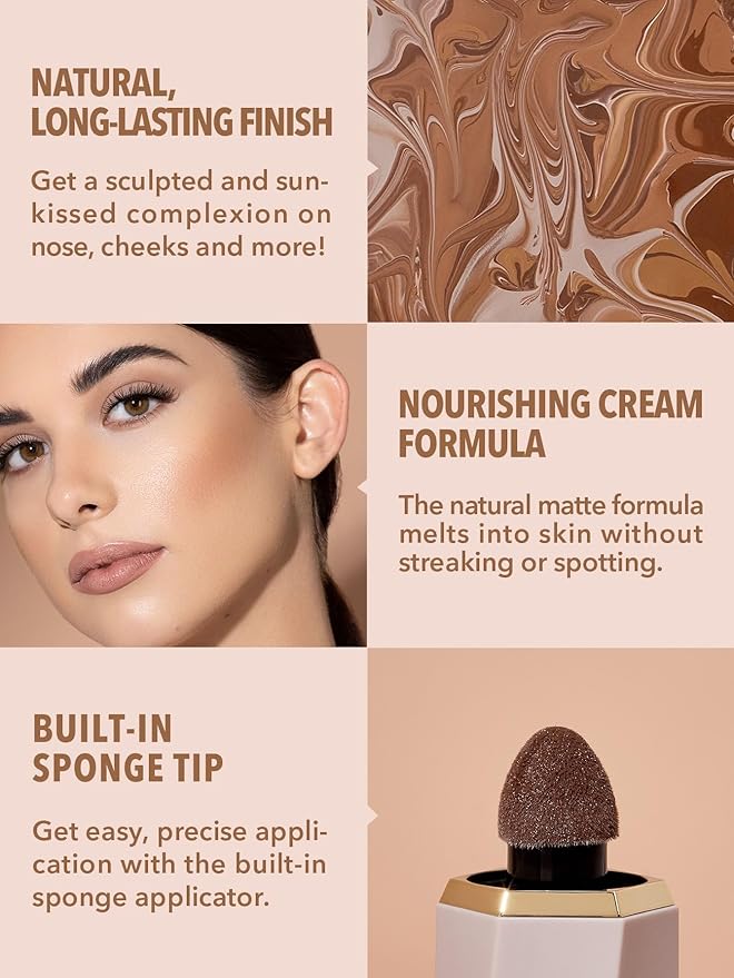 SHEGLAM Sun Sculpt Cool Toned Liquid Contour Stick Long Lasting Cream Bronzer Makeup - Terracotta-VivaGrace Women