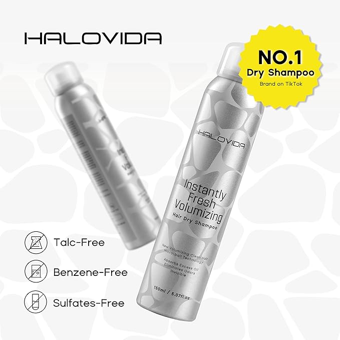 Dry Shampoo for Women, Dry Scalp Shampoo Spray for Dark Hair Leaves No White Residue, Absorb Oils, Volumizing & Refresh Hair for 72 Hours, 5.07 Fl Oz (Pack of 2)-VivaGrace Women