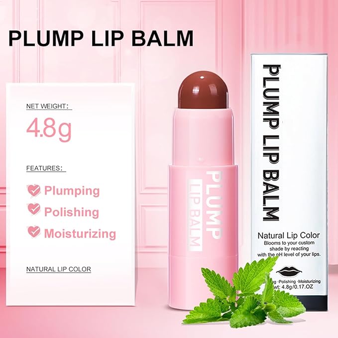 Color Lip Balm Hydrating, Tinted Lip Balm for Women, Lip Lightening Balm for Dark Lips, Lip Balm For Dry Cracked Lips, Moisturizing Plumping Lip Balm, Lip Treatment for Very Dry Lips, 4.8G-VivaGrace Women