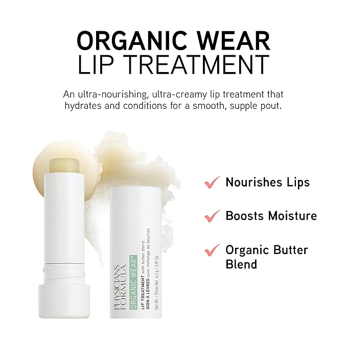 Orangic Lip Balm By Physicians Formula Organic Wear All Natural Lip Treatment Lip Balm, Dermatologist Tested-VivaGrace Women