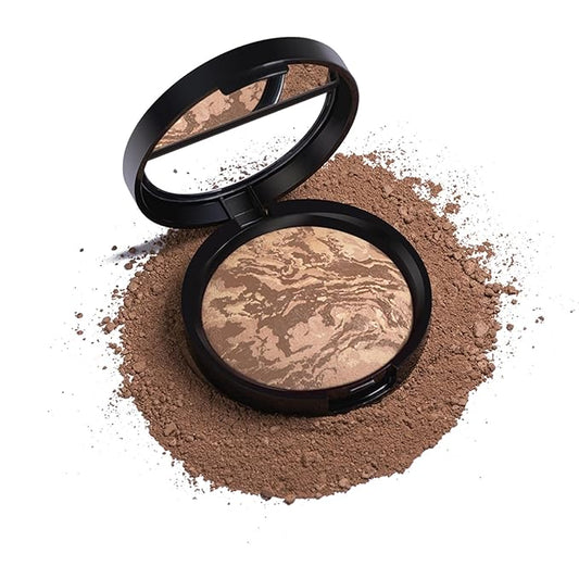 Baked Powder Foundation Makeup, Brighten Color Correcting Foundation Make up, Foundation for Mature Skin, Face Powder for Women, Full Coverage, Natural Finish & Easy to Use #02-VivaGrace Women