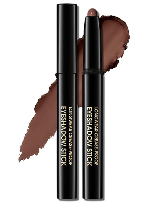 Erinde Waterproof Eyeshadow Stick, Cream Eye Shadow Stick, Long-Lasting, Crease-Proof, Cream to Powder Buildable & Blendable Eye Shadow Pencils Crayon, Vegan & Cruelty-Free, 02 Pecan-VivaGrace Women