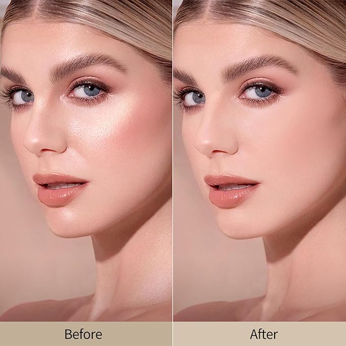 Erinde White Translucent Matte Setting Powder with Puff, Face Loose powder Makeup, Oil Control Finishing Powder, Lightweight Blurring Powder, Waterproof, 24H Long-Lasting, Creates Soft Focus Effect-VivaGrace Women