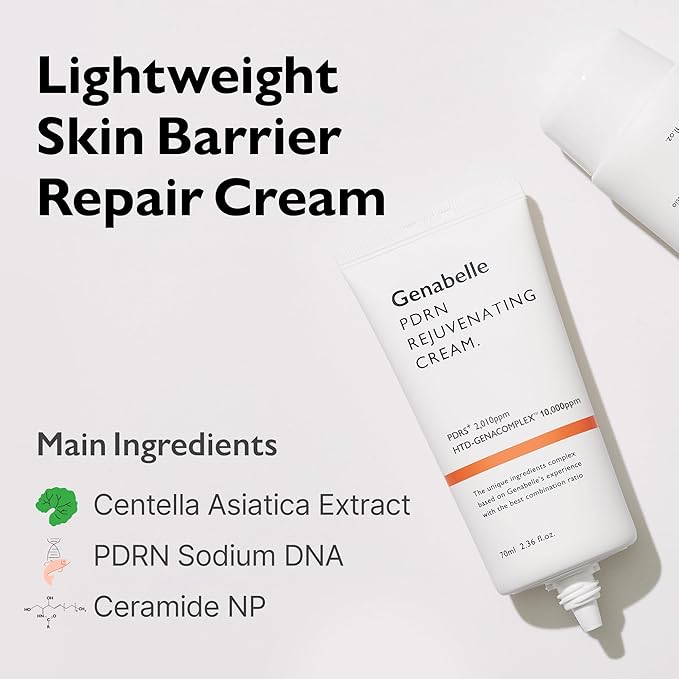 PDRN Rejuvenating Cream - Lightweight Moisturizer with Original PDRN, CICA, Hyaluronic Acid - Nourishing, Hydrating, and Soothing Formula - 2.36 fl.oz-VivaGrace Women