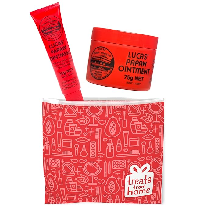 Lucas Pawpaw Lip Ointment, Lucas Pawpaw Cream, Lucas Pawpaw Ointment for Lips & Dry Skin - Unique All Skin Types, All Gender- Any Season Gift Pack with 75g and 15gr Pawpaw Balm-VivaGrace Women