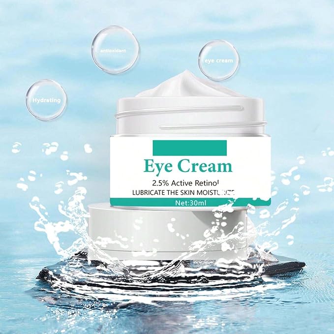 Eye Cream with 2.5% Active Retinol Anti Puffiness Caffeine Under Eye Cream Collagen Deep Moisturizing Anti Wrinkle Reduce Fine Lines Improve Dark Circles Anti Aging-VivaGrace Women