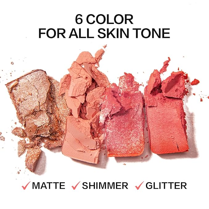 Face Blush, Powder Blush Makeup, Longlasting Highly Pigmented Face makeup, Smooth, Vegan & Cruelty Free, 1 Count, 04 LOST ROSE-VivaGrace Women