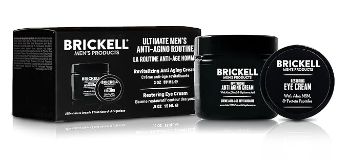 Brickell Men's Ultimate Anti-Aging Routine, Anti-Wrinkle, Night Face Cream and Eye Cream to Reduce Puffiness, Wrinkles, Dark Circles, Under Eye Bags, Natural and Organic, Scented-VivaGrace Women