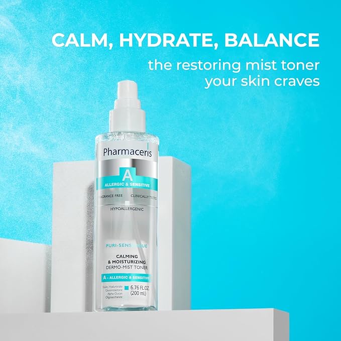 Calming Mist Toner, Soothing & Hydrating Face Mist for Sensitive & Allergy-Prone Complexion; Restores pH, Refreshes & Supports Skin’s Barrier & Microbiome Puri-SENSILIQUE, 6.76 fl oz-VivaGrace Women