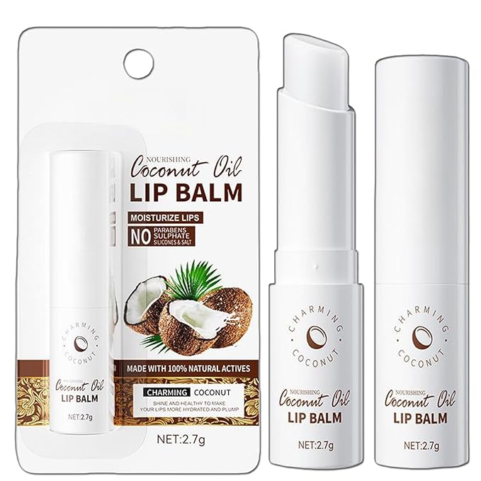 Coconut Lip Balm, Hydrating Lip Balm, Lip Balm With Vtaimin E, Flavored Lip Balm, Hydrating Lip Balm for Women Gilrs-VivaGrace Women