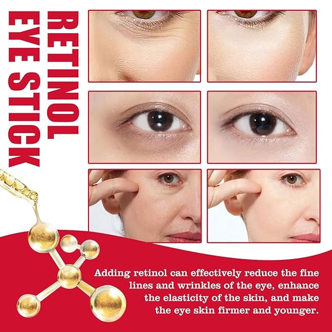 Eye Cream, Retinol Eye Stick, Retinol Eye Cream, Retinol Cream, Retinol Face Cream, Under Eye Cream Anti Aging, Moisturizing Eye Balm Reduces Wrinkles Fine Lines and Dark Circles-VivaGrace Women