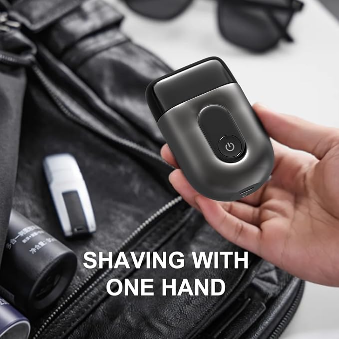 Electric Foil Shavers for Men: Mini Electric Razor with Big LED Display & 3 Floating Blades - IPX7 Waterproof Wet Dry Face Razor, USB Type C-VivaGrace Women