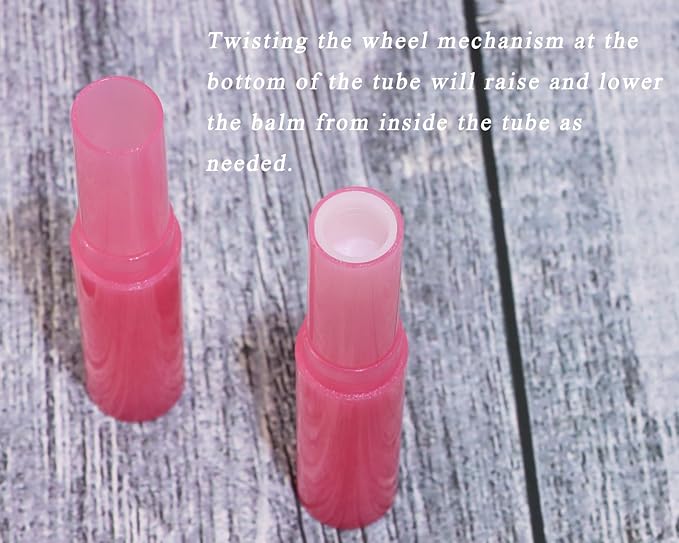 0.14oz Empty Flavored Lip Balm Container Tubes Plastic Homemade Moisturizing Lip Stick with Caps Bulk Fit for Women Adult DIY Making Supplies, 25 Count (Red)-VivaGrace Women