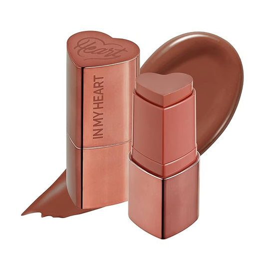 Touch in Sol In My Heart Stick Blush (#Reddish brick) – Cream Blush Stick for Cheeks, Eyes & Lips – Korean Makeup Cheek – Creamy, Blendable Milk Blushe for Dewy Glow, Natural Finish, k beauty, 0.21 Oz-VivaGrace Women