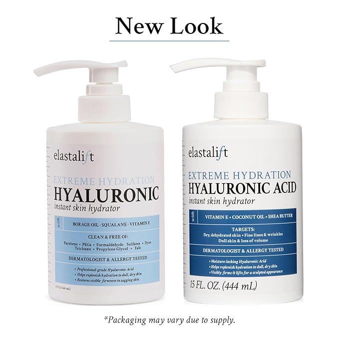 Elastalift Hyaluronic Acid Moisturizer Body Lotion | Anti Aging Skin Care Body Cream & Face Lotion Diminishes Look Of Wrinkles, Sagging Skin, Crepey Skin, Cellulite, Stretch Marks, Dry Skin, 15 Fl Oz-VivaGrace Women