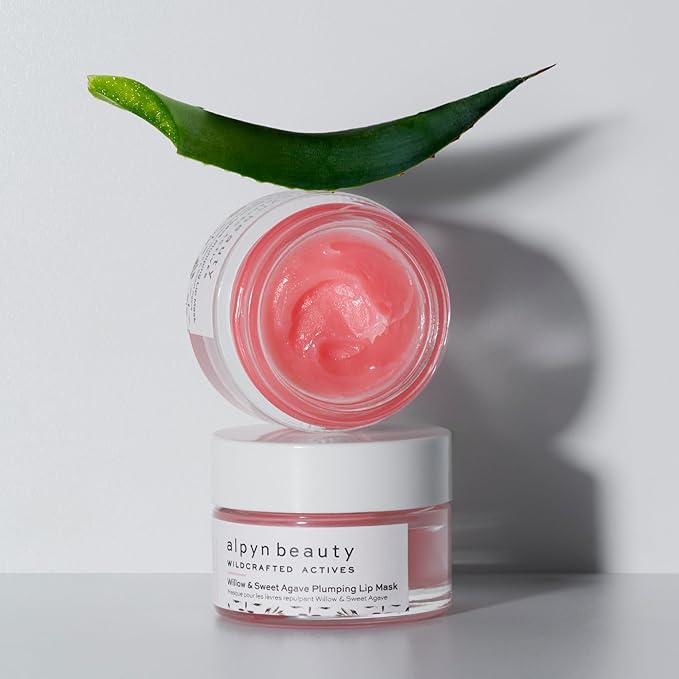 Alpyn Willow & Sweet Agave Plumping Lip Mask | Hydrating Daily Lip Mask Treatment For Fuller, Softer, Smoother & More Supple Lips | 0.35 oz / 10 g-VivaGrace Women