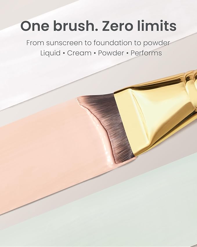 Desert Oak Series Mermaid Tail Foundation Brush - Airbrush - Filter Finish for Liquid & Cream Foundation, Bubinga Wood Handle (CM 193)-VivaGrace Women
