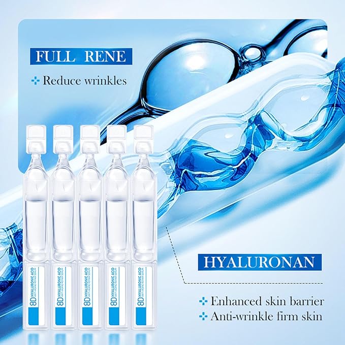 8D Hyaluronic Acid Face Care Set, Hydrating Skin Care Set Moisturize Skin, Smooth Fine Lines, Improves Skin Elasticity, Anti-Aging Skin Care Set with Cleanser,Eye Cream,Face Cream,Serum,Mask-VivaGrace Women