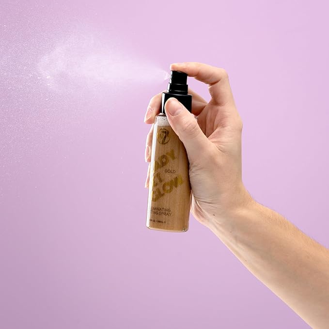 W7 Ready Set Glow Trio - 3 Piece Set - Makeup Setting Spray - Shimmer Finish - Long-Lasting, Ultra-Fine Formula (Rose Gold, Gold & Holo)-VivaGrace Women